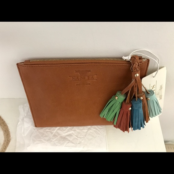 4xHP! New in Box! GORGEOUS leather SANCIA clutch! - Picture 2 of 8